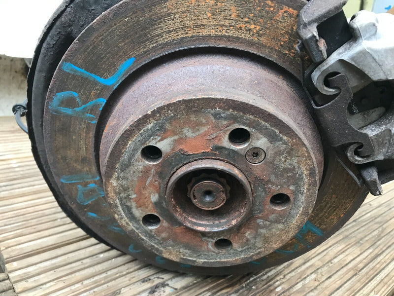 MERCEDES W221 S320 LEFT SIDE REAR LEG 4x WISHBONE, DRIVESHAFT HUB, BRAKE CALIPER