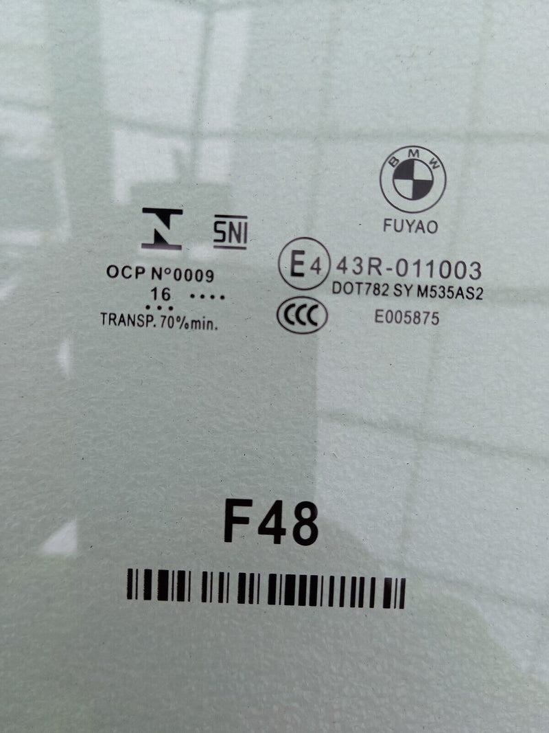 BMW X1 MK2 F48 2016-21 REAR DOOR RIGHT SIDE WINDOW GLASS GENUINE 43R-011003