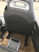 FIAT 500 ABARTH BLACK LEATHER COMPLETE SEATS SET FRONT AND REAR SEAT & CARD DOOR