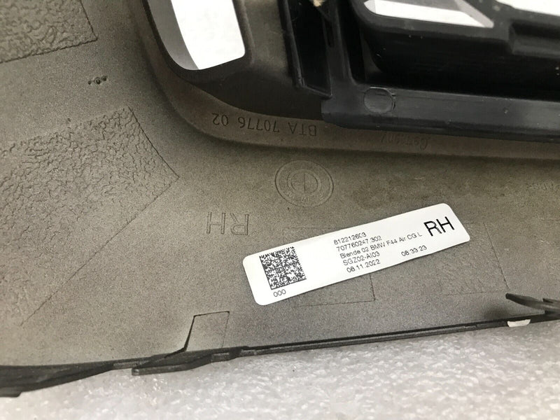 BMW 2 F44 GRAN COUPE MSPORT 2020 FRONT BUMPER RIGHT GRILL FOG LIGHT TRIM 8075518