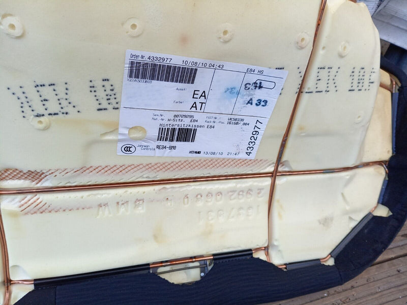 BMW X1 E84 2009-15 GENUINE REAR SEAT SECOND ROW in BLACK / GREY