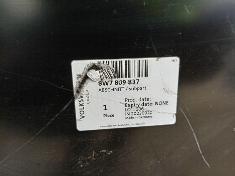 AUDI A5 S5 COUPE CABRIO 18-23 LEFT SIDE REAR QUARTER LAYER PANEL 8W7809837 P2097