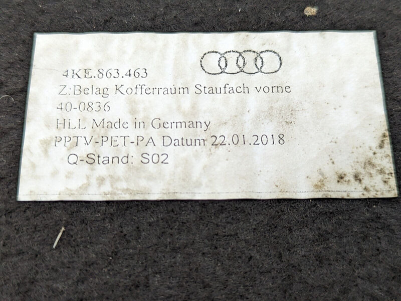 AUDI E-TRON 2018-ON BOOT FLOOR MAT COVER 4KE863463 GENUINE