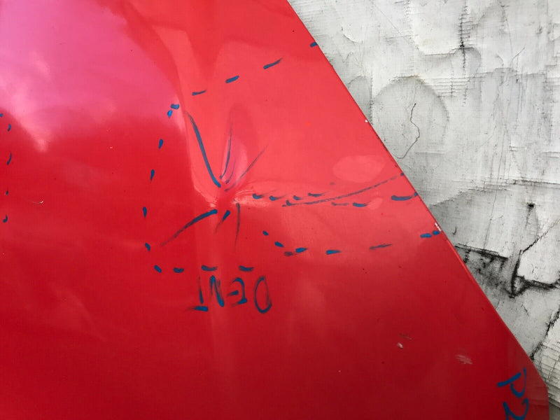 FORD COURIER MK1 2014-22 GENUINE BONNET HOOD PANEL in WHITE /RED ADGHESVE