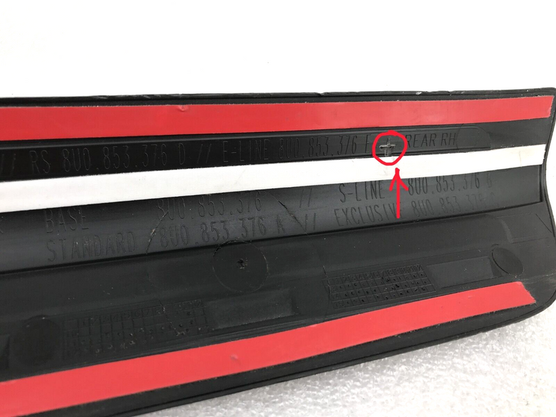 AUDI Q3 8U S-LINE REAR DOOR RIGHT SIDE STEP PLATE SILL TRIM COVER 8U0853376B