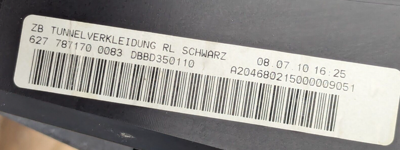 MERCEDES-BENZ C-CLASS W204 07-11 CENTER CONSOLE ARM REST BLACK A2046800150