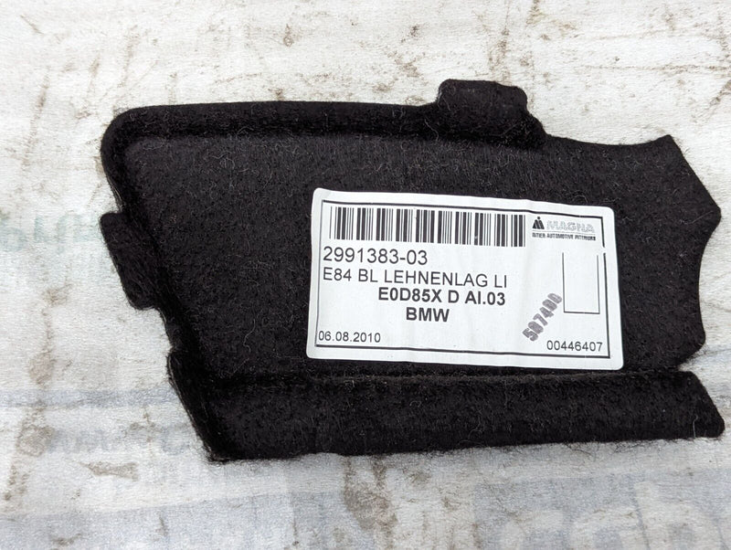 BMW X1 E84 09-15 REAR LEFT SEAT BACK MOUNT COVER GENUINE 2991383