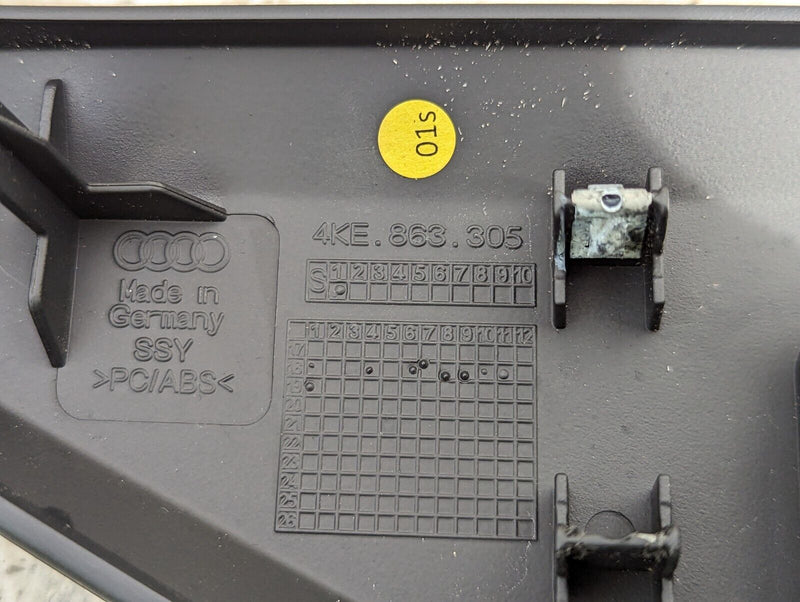 AUDI E-TRON 2018-ON CENTER CONSOLE LEFT N/S TRIM PANEL 4KE863305 GENUINE