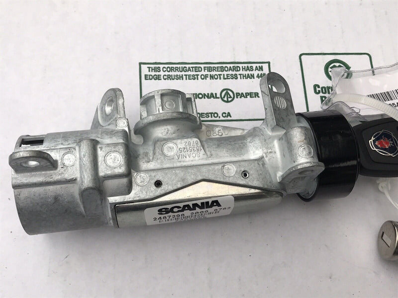 SCANIA P G R T DC *NEW STEERING LOCK SET KEYS IGNITION SWITCH 2x KEY,ECU 2487298