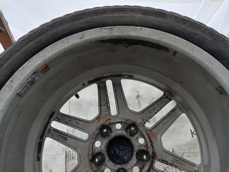 MERCEDES W204 AMG FRONT ALLOY WHEEL RIM 17" 7.5Jx17H2 ET47 & TYRE 225x45