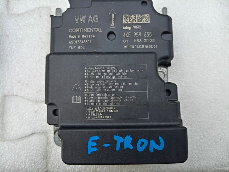 AUDI E-TRON **FULL SET DASHBOARD !! 2x AIRBAG, ECU UNIT MODULE, 4x SEATBELTS