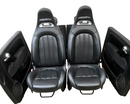 FIAT 500 ABARTH BLACK LEATHER COMPLETE SEATS SET FRONT AND REAR SEAT & CARD DOOR