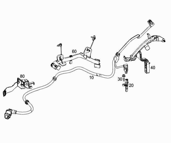 MERCEDES A160 A180 A200 A220 REAR AXLE ABS WHEEL SPEED SENSOR LH RH A2479050100