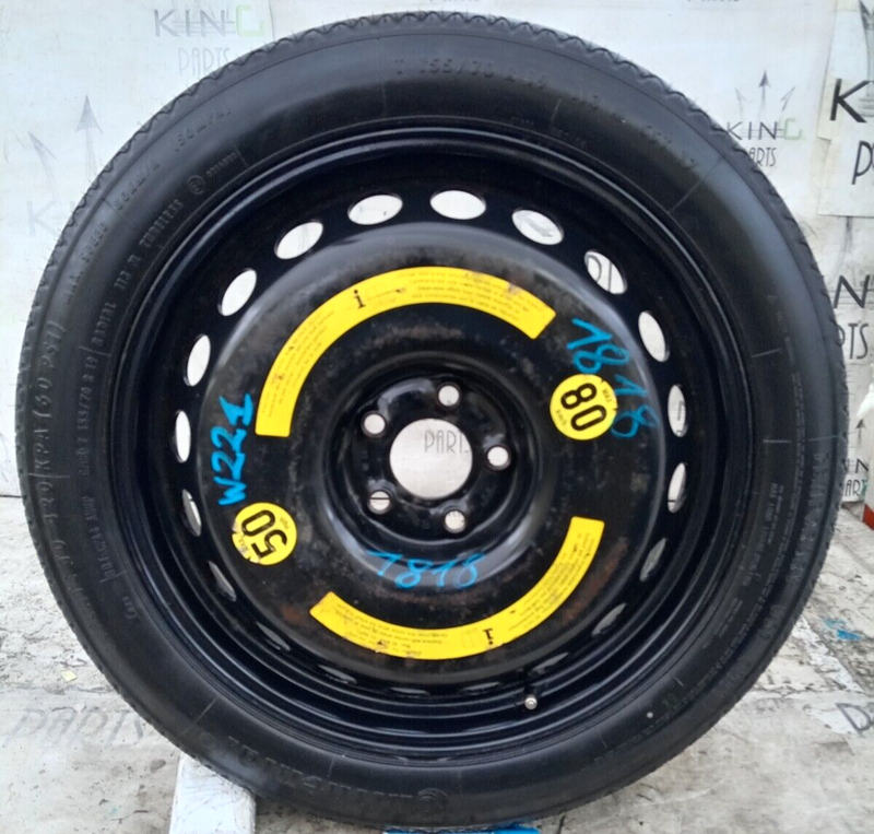 MERCEDES S CLS W221 SPARE WHEEL STEEL 19" 4.50Bx19H2 ET35 TYRE 155/70/R19