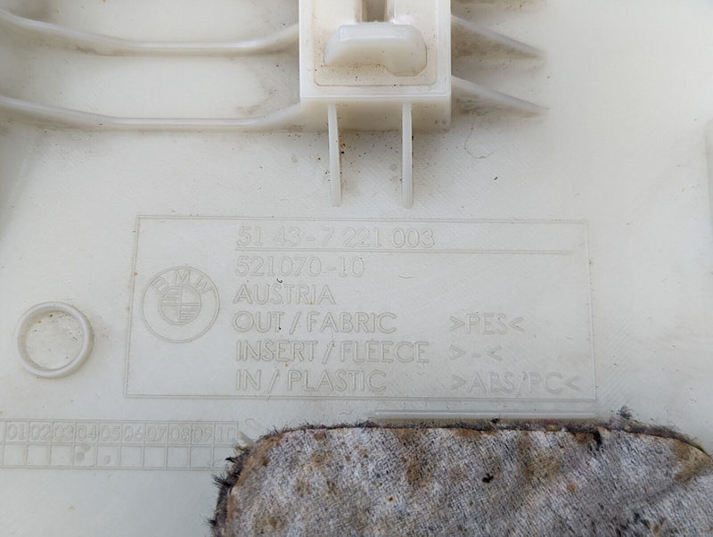 BMW 3 SERIES F30 2011-2019 N/S REAR LEFT SIDE C PILLAR TRIM FABRIC 7221003