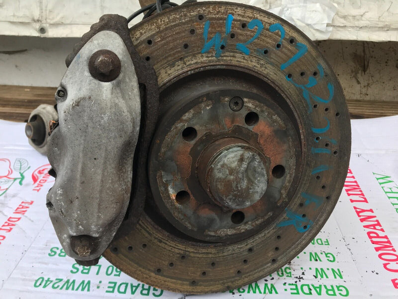 MERCEDES W221 S320 RIGHT SIDE FRONT LEG, WHEEL BEARING, BRAKE CALIPER, WISHBONE