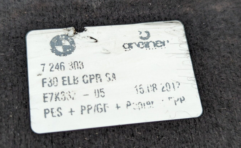 BMW 3 SERIES F30 2011-2019 BOOT FLOOR MAT CARPET COVER 7246303 GENUINE