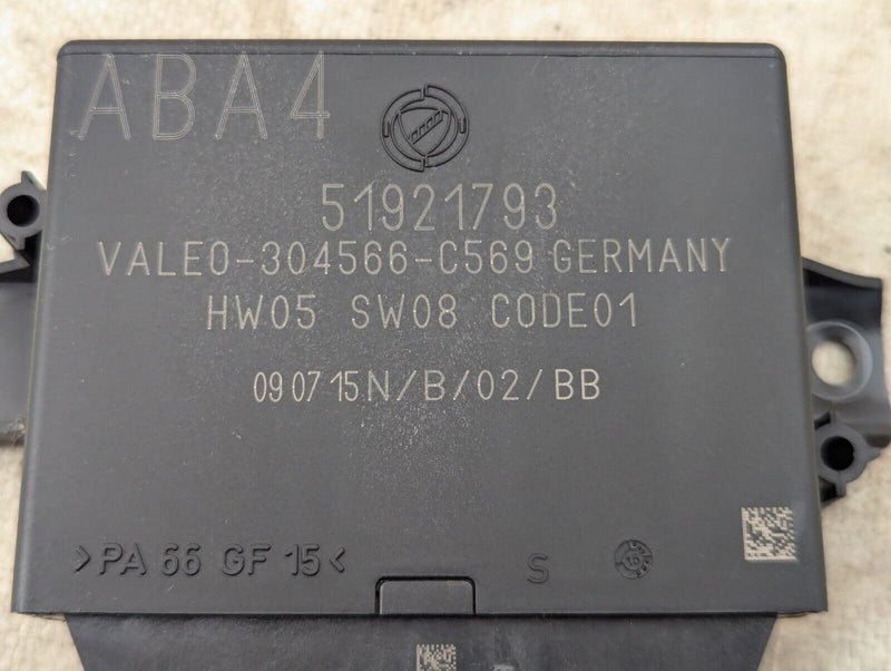 FIAT ABARTH 500 08-15 REVERSE PARKING SENSOR ECU CONTROL MODULE 51921793 GENUINE