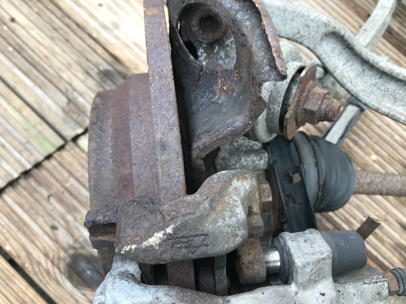 MERCEDES W221 S320 LEFT SIDE REAR LEG 4x WISHBONE, DRIVESHAFT HUB, BRAKE CALIPER