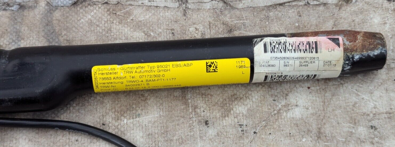 FIAT ABARTH 500 08-15 FRONT LEFT N/S SEAT BELT PRETENSIONER 34022871 GENUINE