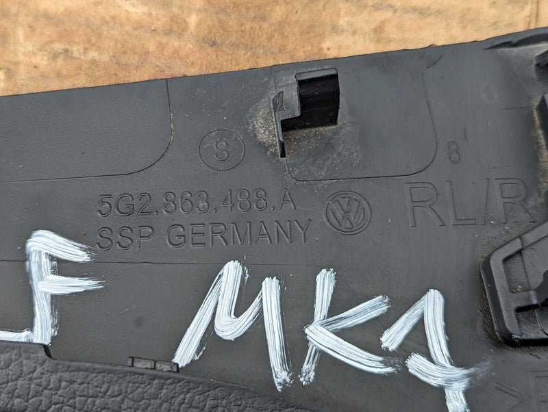 VW GOLF R GTI MK7 2012-2020 RIGHT O/S CENTER CONSOLE TRIM PANEL 5G2863488A