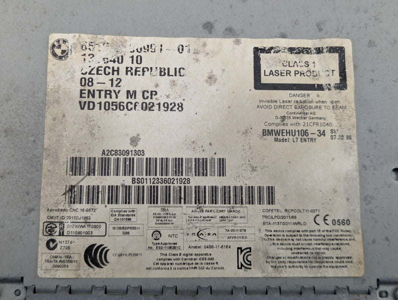 BMW 3 SERIES F30 2011-2019 RADIO CD PLAYER MEDIA HEAD UNIT 9290991