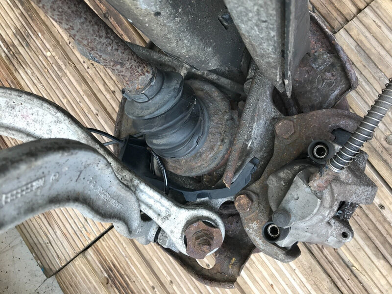 MERCEDES W221 S320 LEFT SIDE REAR LEG 4x WISHBONE, DRIVESHAFT HUB, BRAKE CALIPER