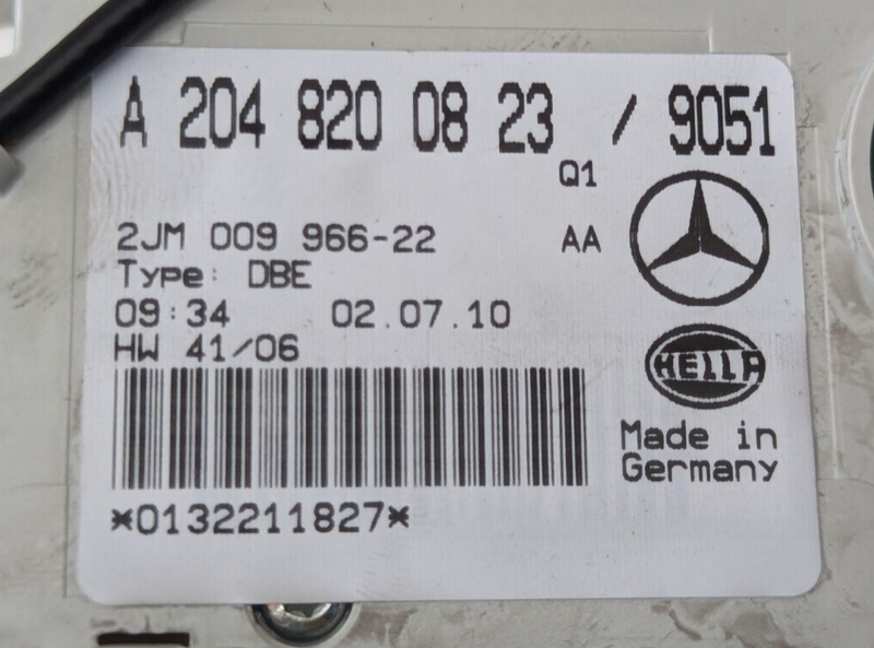 MERCEDES-BENZ C-CLASS W204 07-11 INTERIOR ROOF MAP READING LIGHT A2048200823