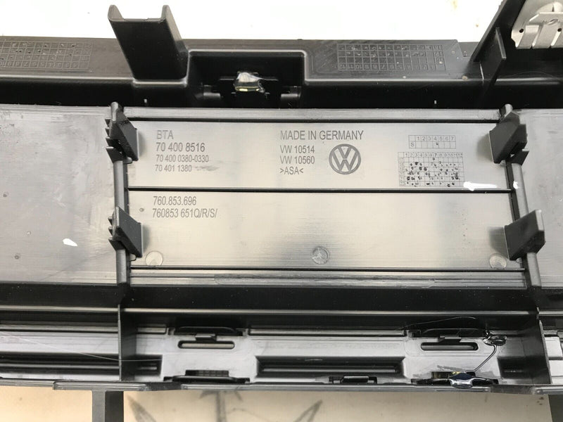 VW TOUAREG CR7 MK3 2018 FRONT BUMPER RADIATOR GRILL GRILLE BLACK ! 760853696