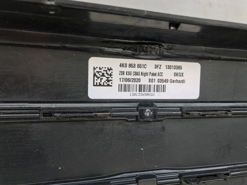 AUDI A6 4K0 C8 2019-ON BLACK FRONT BUMPER GENUINE 4K0807437 A