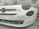 FIAT 500 POP FACELIFT 2015-ON FRONT BUMPER & BADGE LOGO in WHITE 735619476 H9165