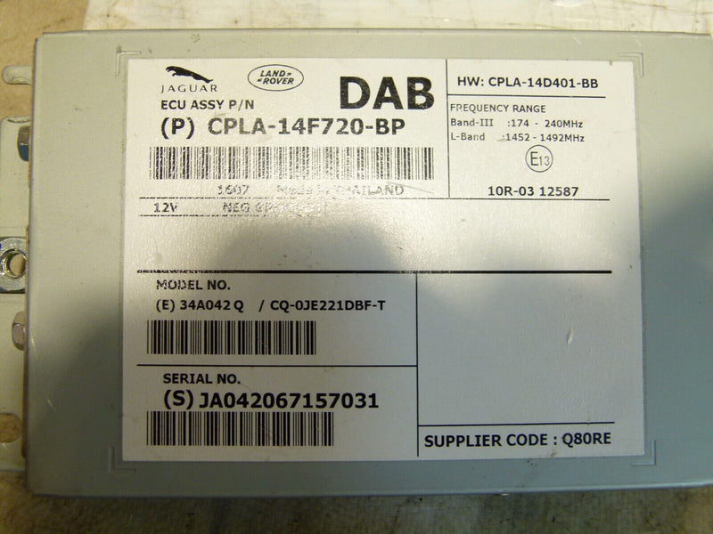 RANGE ROVER SPORT 13-17 RADIO DAB CONTROL UNIT MODULE GENUINE CPLA14F720BP