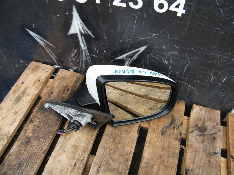 BMW X6 Right Side Wing Mirror Right Door Mirror O/S/F In White Complete Genuine