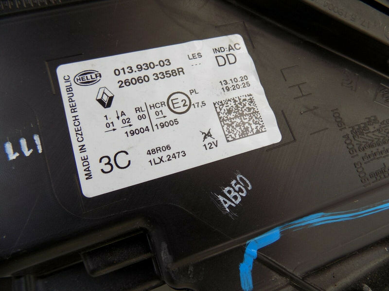 RENAULT CAPTUR 2020-21 GENUINE LEFT SIDE HEADLIGHT LED PURE VISION