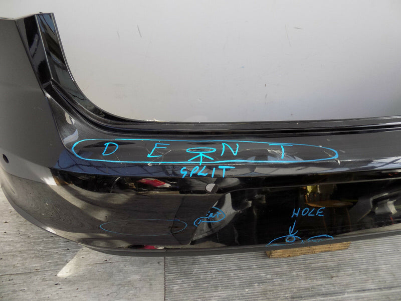 VW GOLF MK7 VII 2013 2014 2015 2016 BLACK REAR BUMPER GENUINE & DIFFUSER (2936)