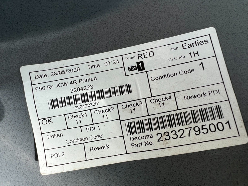 BMW MINI COOPER F56 JCW JOHN COOPER WORKS 2014-2019 REAR BUMPER 7365156