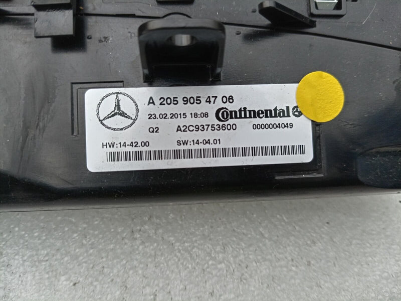 MERCEDES C CLASS W205 2014-21 HEATER CLIMATE SWITCH CONTROL PANEL A2059054706 #
