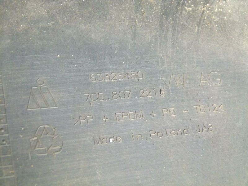 VW CRAFTER, MAN TGA 2018-2022 BLACK FRONT BUMPER GENUINE PDC 7C0807221