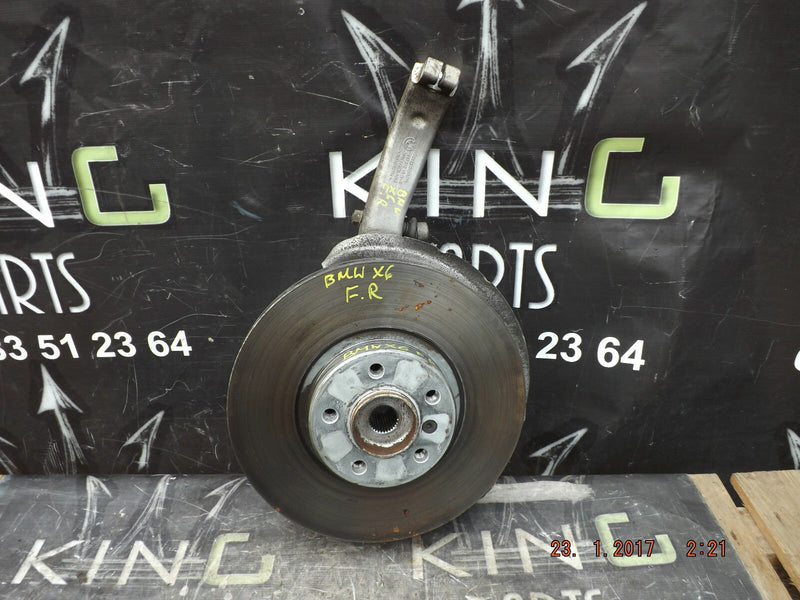BMW X6 E71 08-13 RIGHT FRONT WHEEL HUB BEARING CARRIER HUB & DISC BRAKE ARM LINK