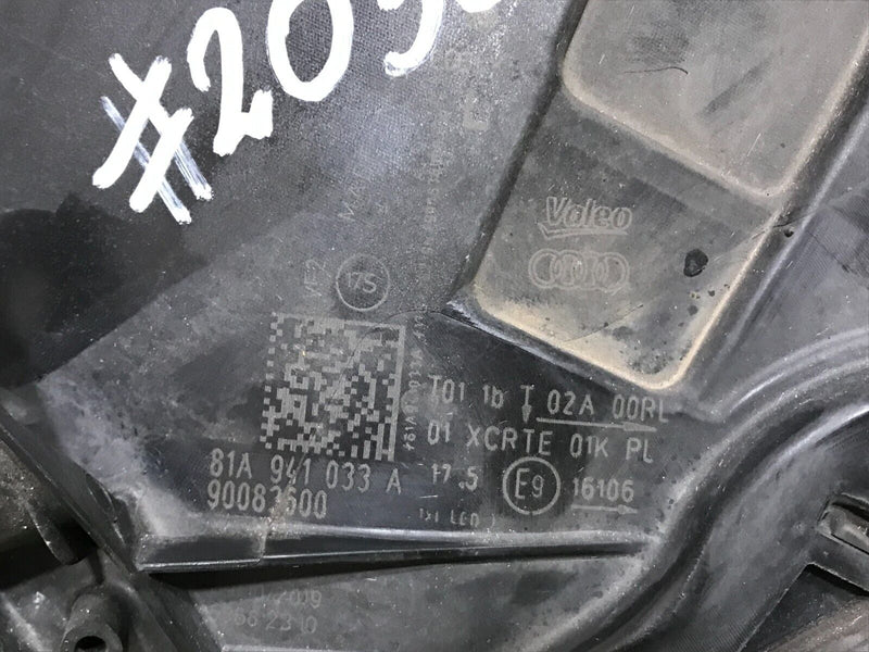 AUDI Q2 81A S-LINE 2016-20 GENUINE FULL LED HEADLIGHT LEFT SIDE 81A941033A