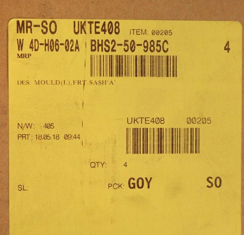 MAZDA 3 2015-2018 FRONT LEFT DOOR WINDOW TRIM MOULDING NEW BHS2-50-985C (B03-46)