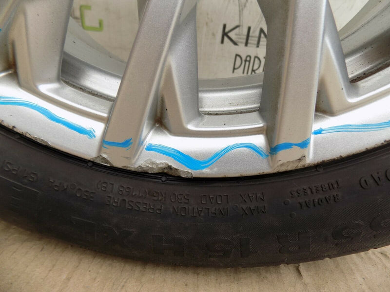 FIAT 500 15" INCH RIM ALLOY WHEEL WITH TYRE 6JX15 ET35 SILVER 52009577