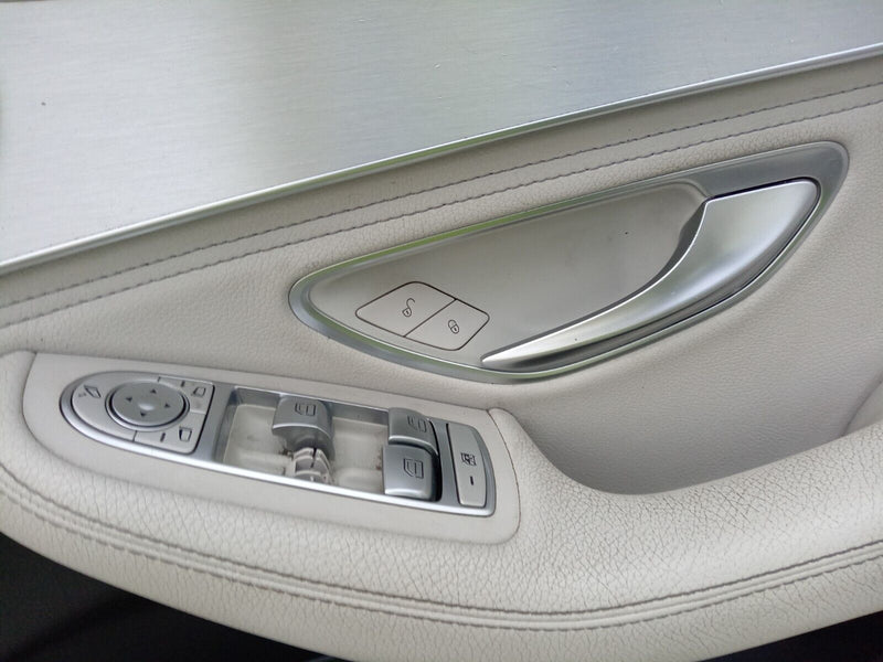 MERCEDES C CLASS W205 2014-2021 DRIVER SIDE FRONT DOOR CARD BLACK & BEIGE #