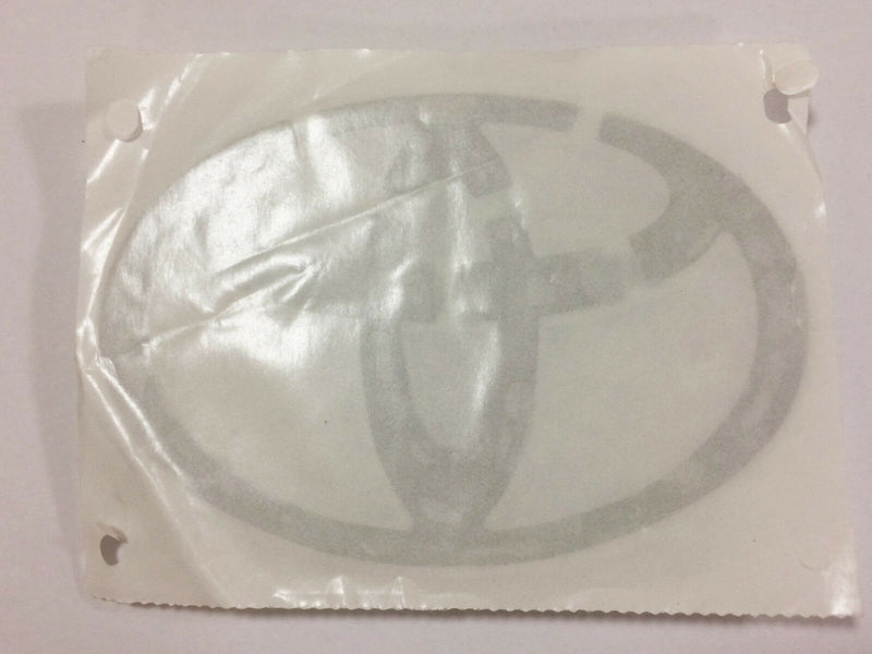 TOYOTA AYGO 2005-2014 REAR CAR EMBLEM BADGE LOGO SILVER CHROME BOOT LID 120x82mm