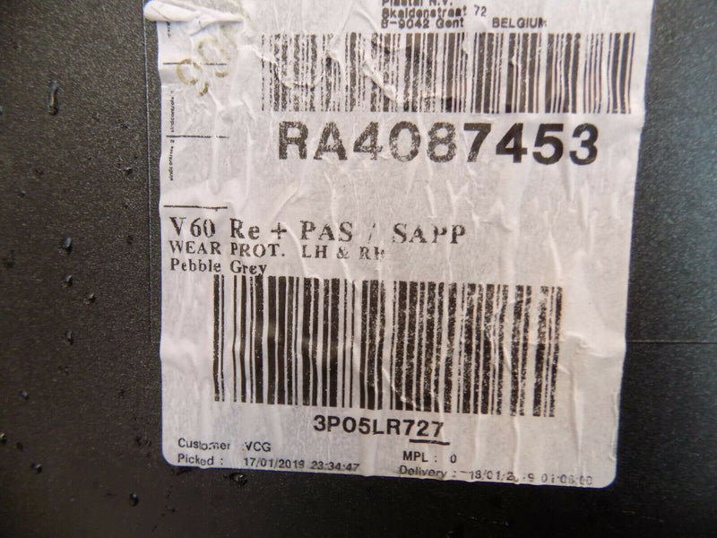 VOLVO V60 R-DESING PRO 2019 ESTATE GREY REAR BUMPER GENUINE 31690528