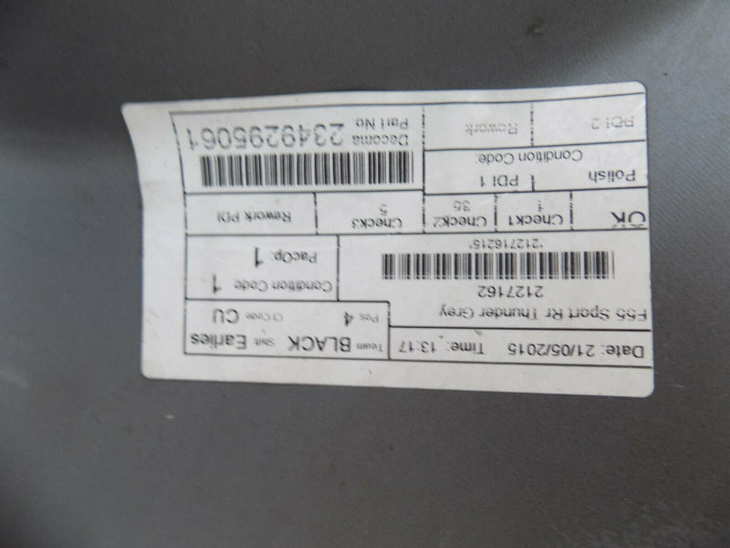 MINI HATCH COOPER S F55 2014-18 GREY REAR BUMPER GENUINE 4x PDC 7349626