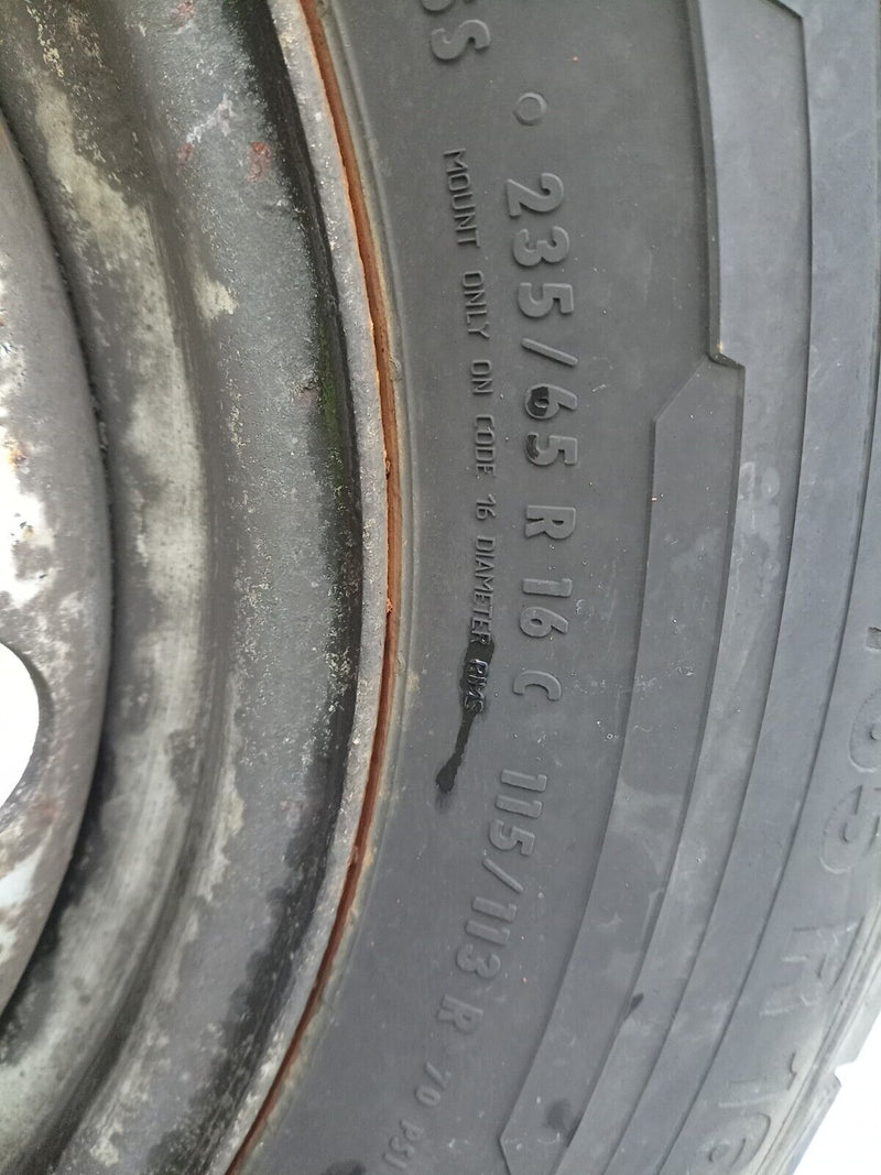 DUCATO BOXER RELAY 16" STEEL WHEEL ET68 + TYRE 235/65/16C