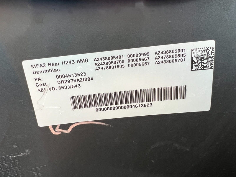 MERCEDES GLA H243 247 AMG 2020-ON REAR BUMPER PDC GENUINE A2478850206