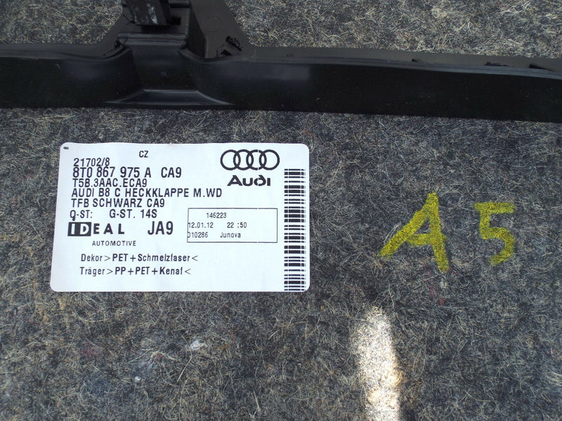 Audi A5 8T0 Coupe Bootlid Cover Card Carpet 8T0 867 975