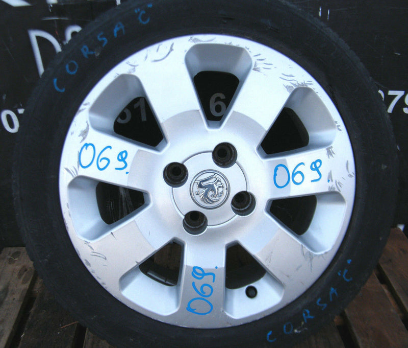 OPEL VAUXHALL CORSA C GENUINE ALLOY WHEEL TYRE 15" 4x100 185/55R15 6Jx15 (069)